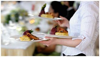 Catering served at a corporate event