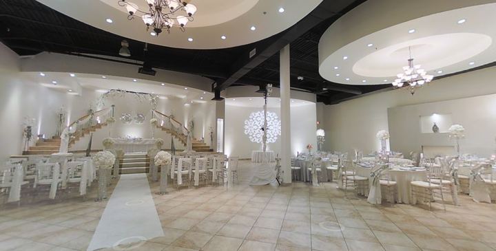 White ballroom at VIP A Venue