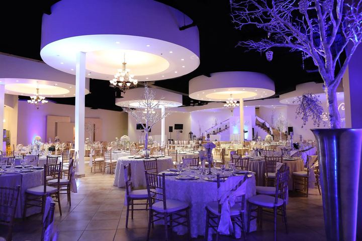 Dance floor and tables at VIP B Venue