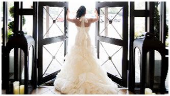 Bride in a wedding gown
