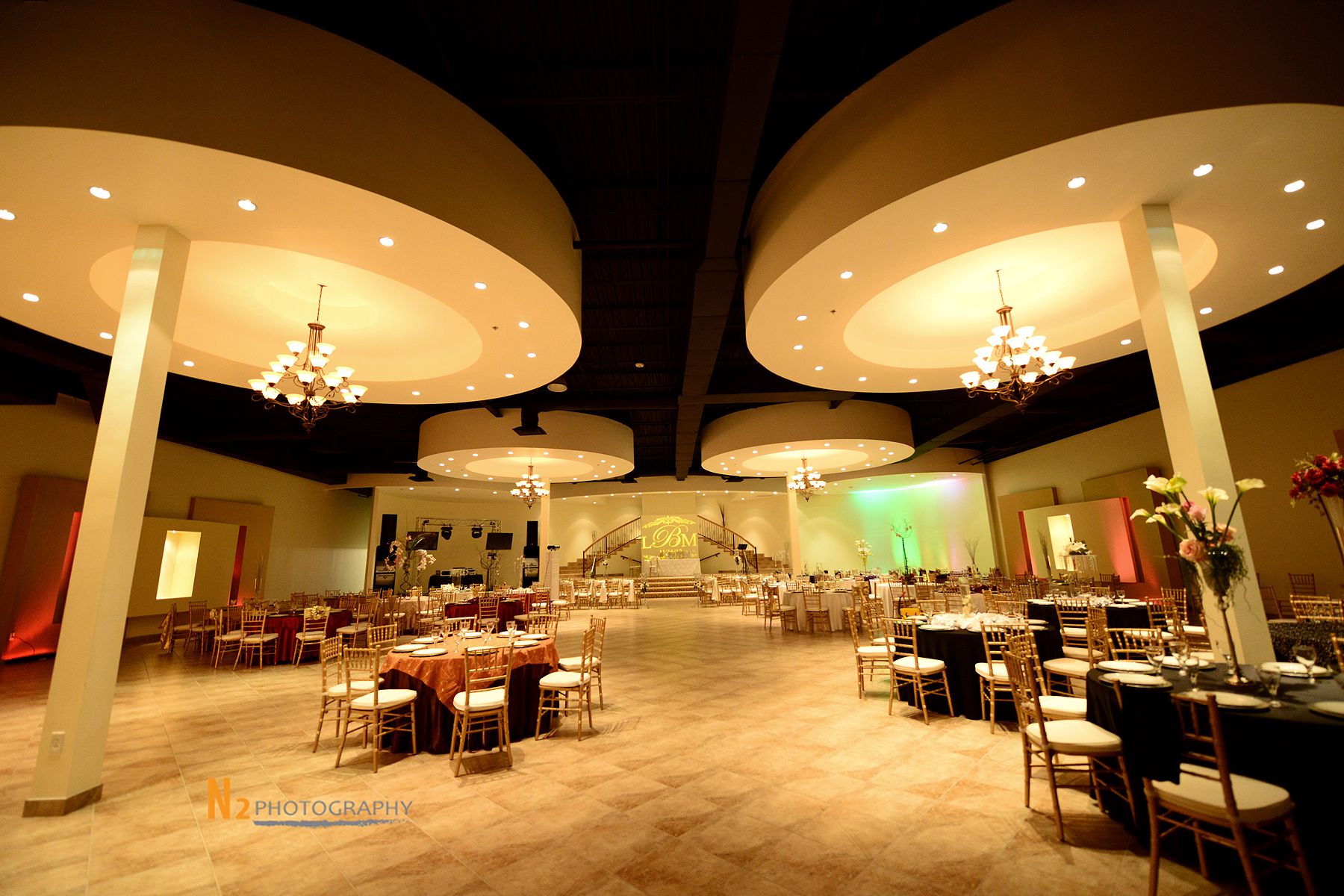 Ceiling domes and columns at VIP B Venue